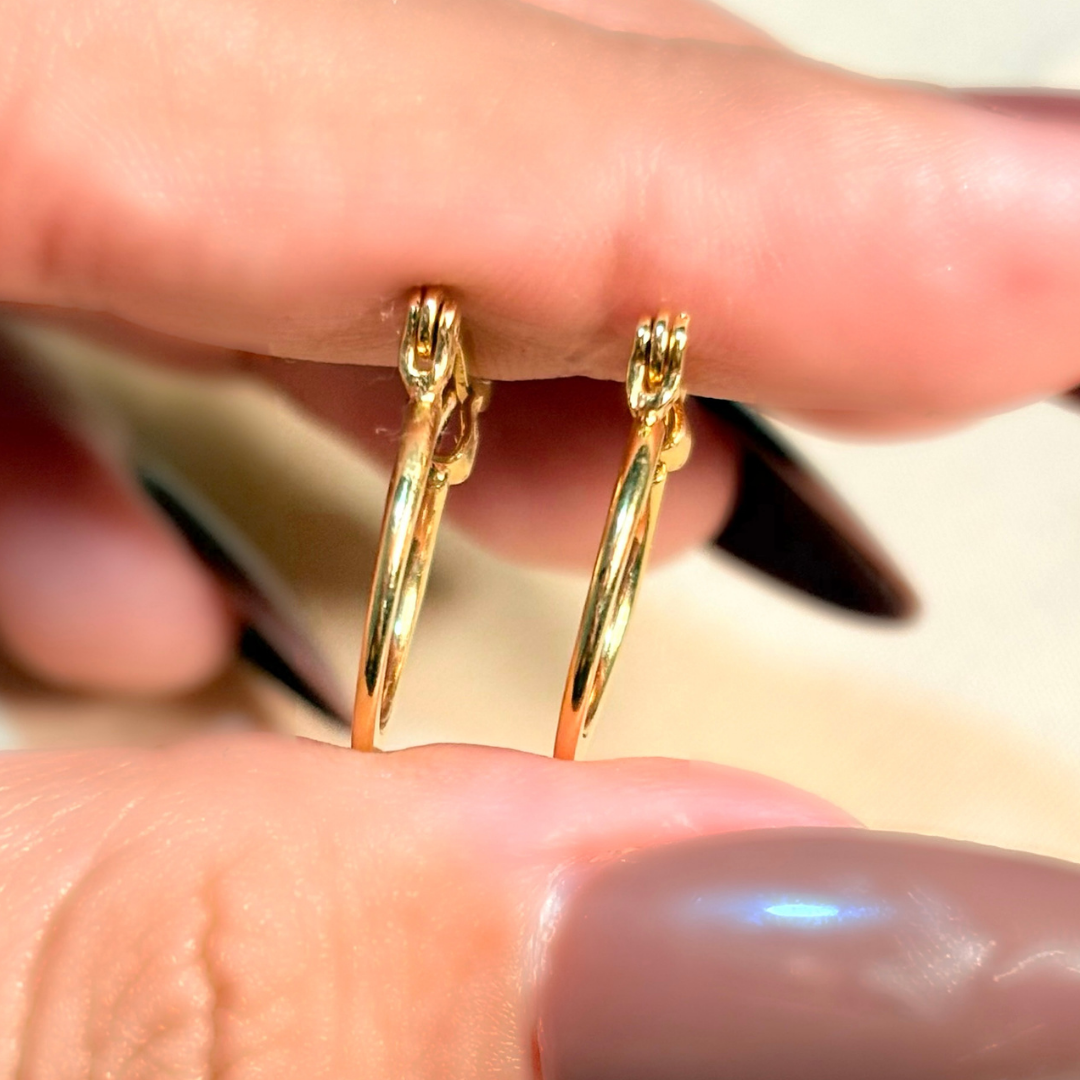 Aretes Candonga Tubo 13mm plana