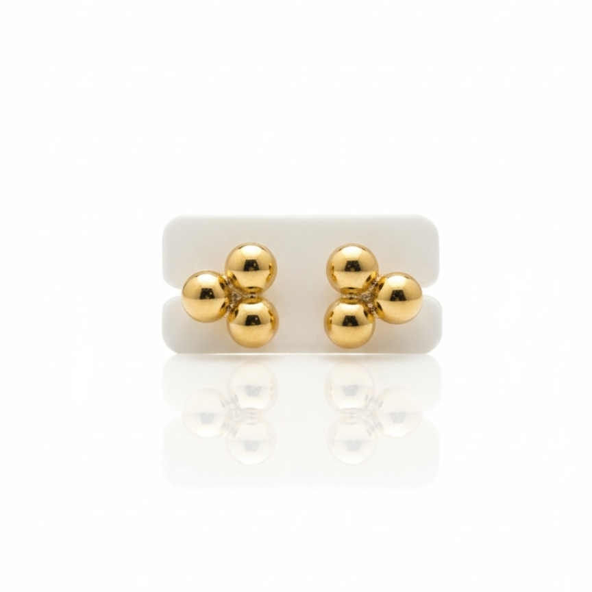 Aretes Topo Lujo 3 balines