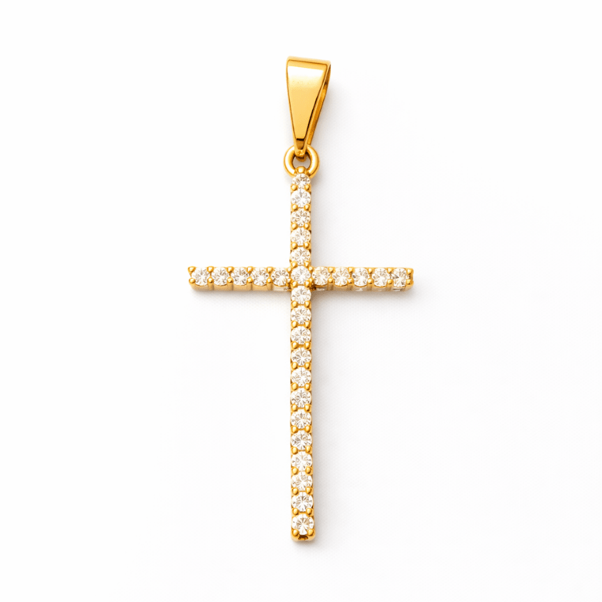 Dije Cruz diamante grande - D’orella Joyería