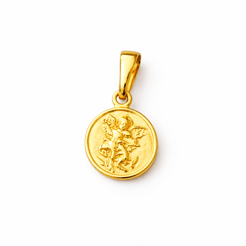 Dije medalla san miguel pequeña - D’orella Joyería